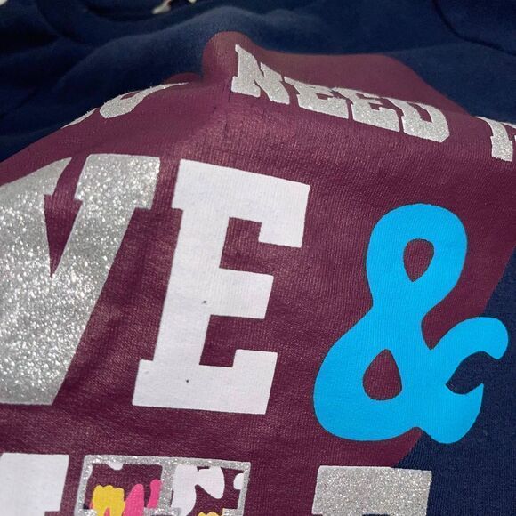 Delia’s Girl Sweatshirt w/ Embroidered Sleeves - Kids Size Large (14/16) - Picture 5 of 8